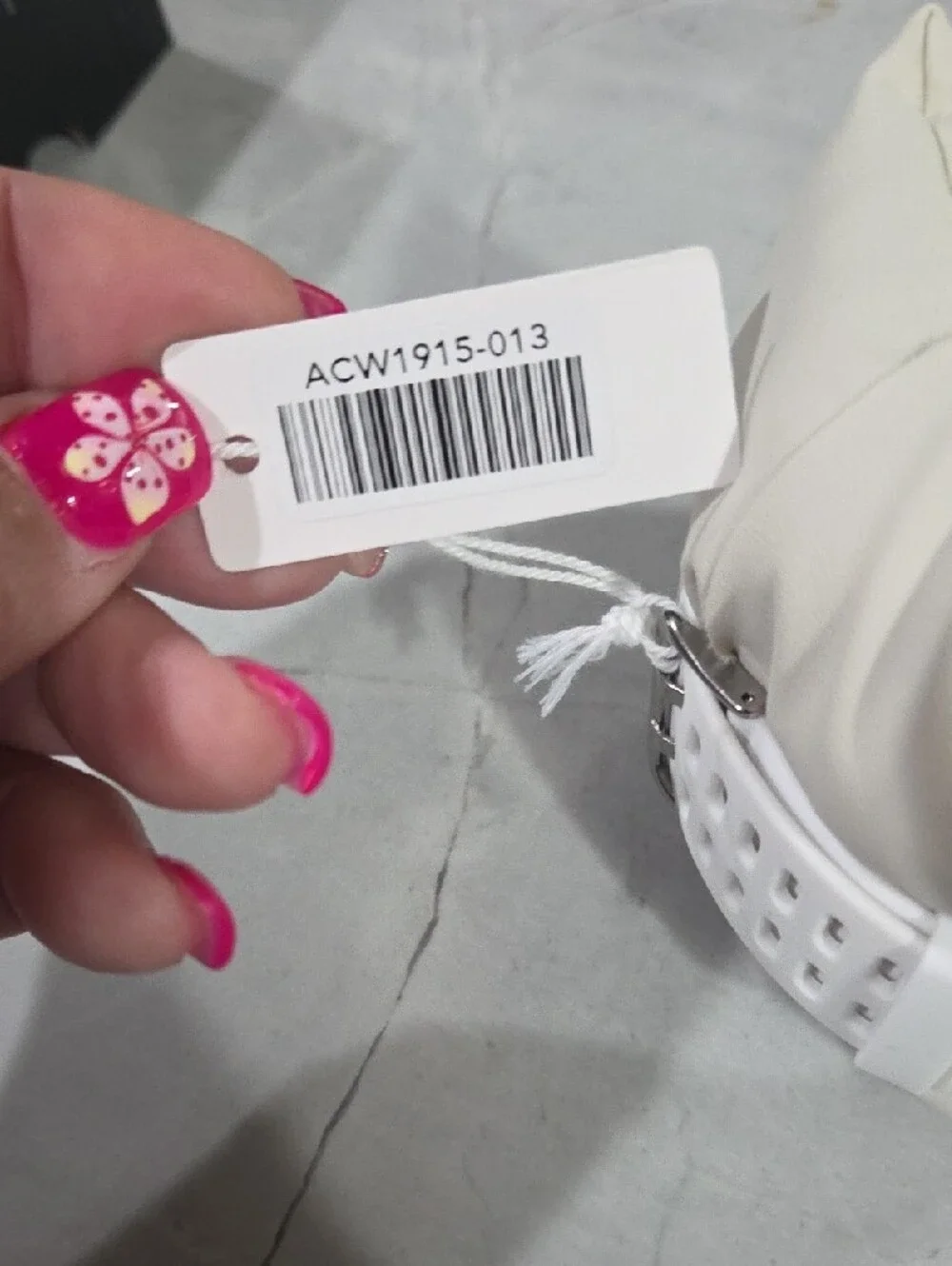 Ativa White Digital Watch with Rose Gold Accent